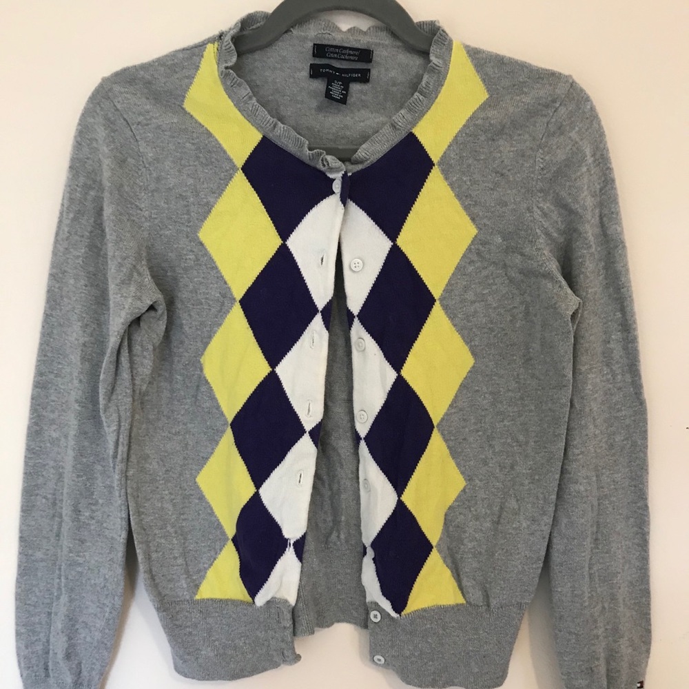 Tommy Hilfiger Cashmere Grey Patterned Sweater